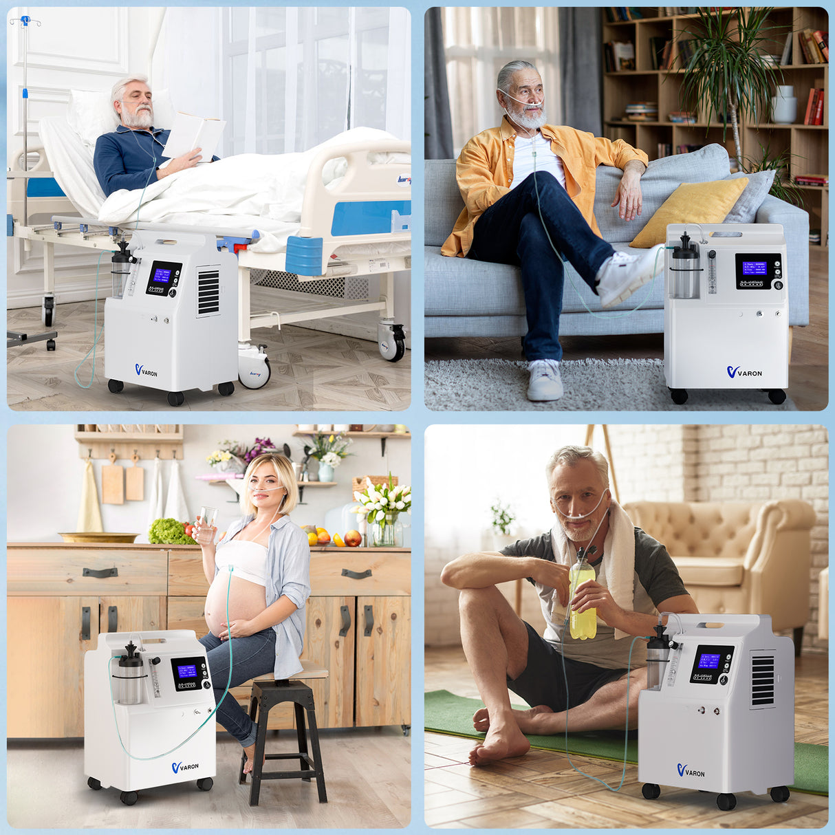 VARON Serene 5 kontinuierlicher Sauerstoffkonzentrator für zu Hause für alte Menschen